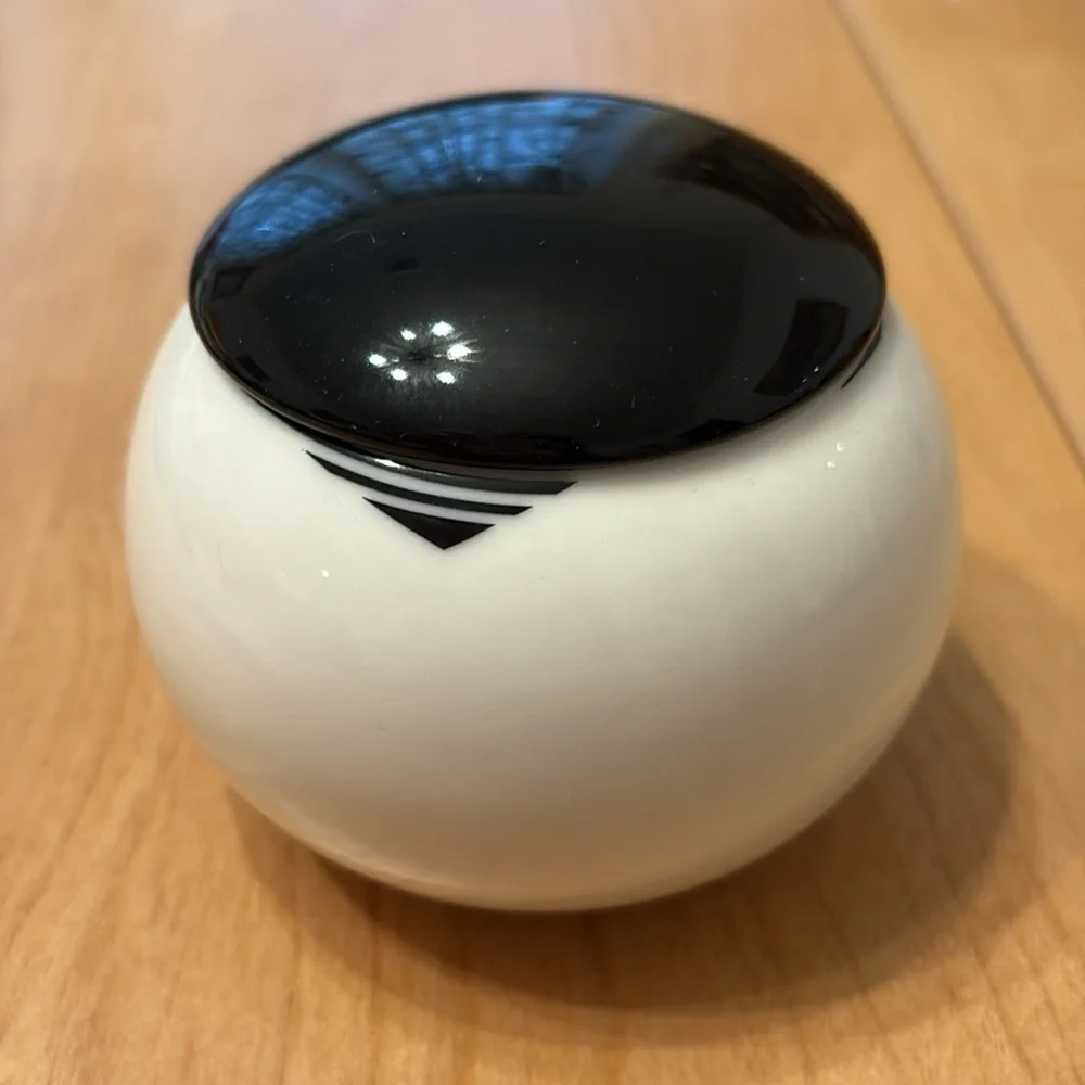 Mikasa white & black sugar bowl.